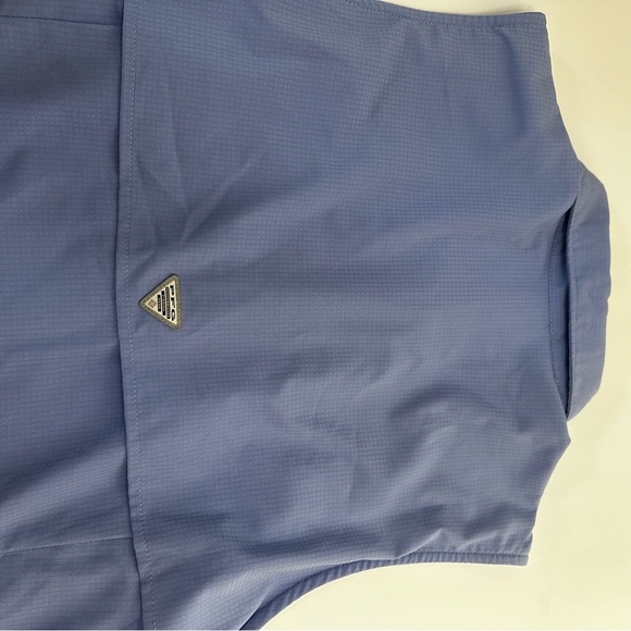 Columbia PFG Sleeveless Fishing Shirt Women’s Size XL Blue Vented Button Front - Picture 13 of 13